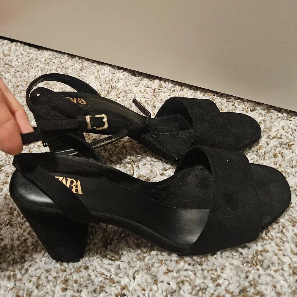 Zara elegant woman's sandals size 7 - Picture 4 of 8